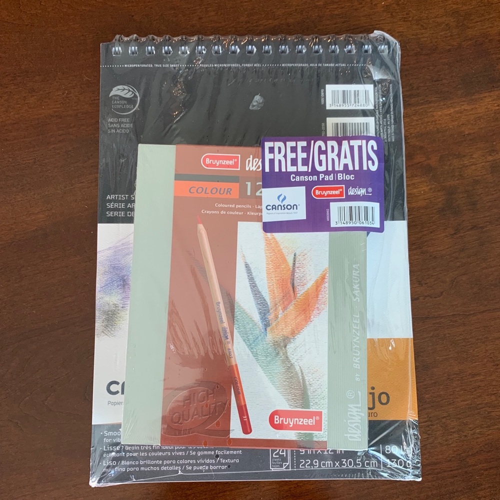 Bruynzeel Artist Pad and 12 piece Colored Pencils